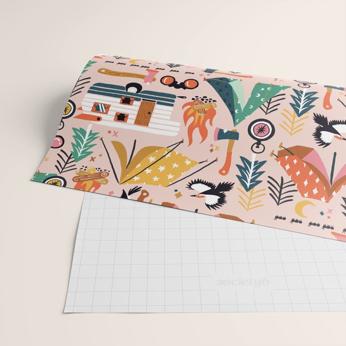 Camping Kit - Blush Palette Wrapping Paper Gallery Image 2