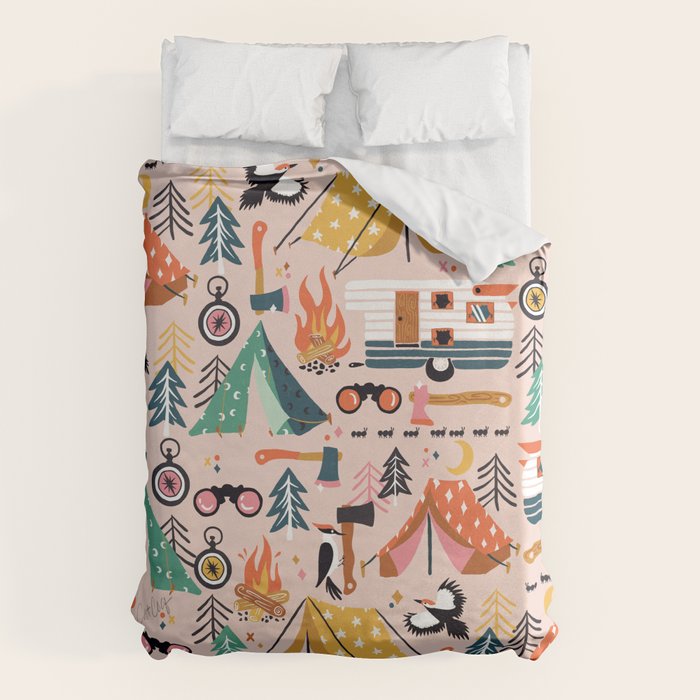 Camping Kit - Blush Palette Duvet Cover Gallery Image 1