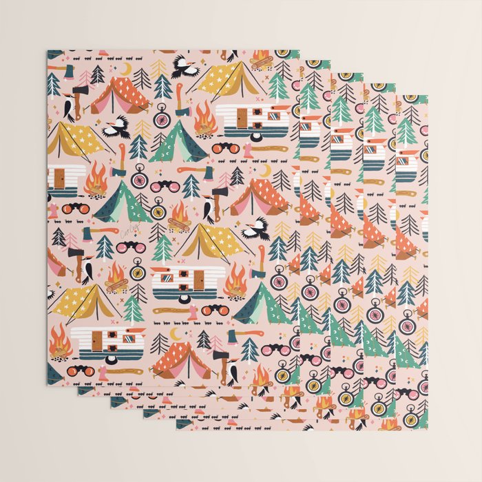 Camping Kit - Blush Palette Wrapping Paper Gallery Image 3