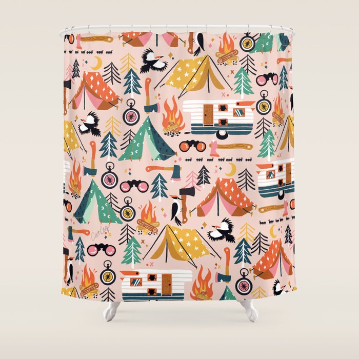 Camping Kit - Blush Palette Shower Curtain Gallery Image 1