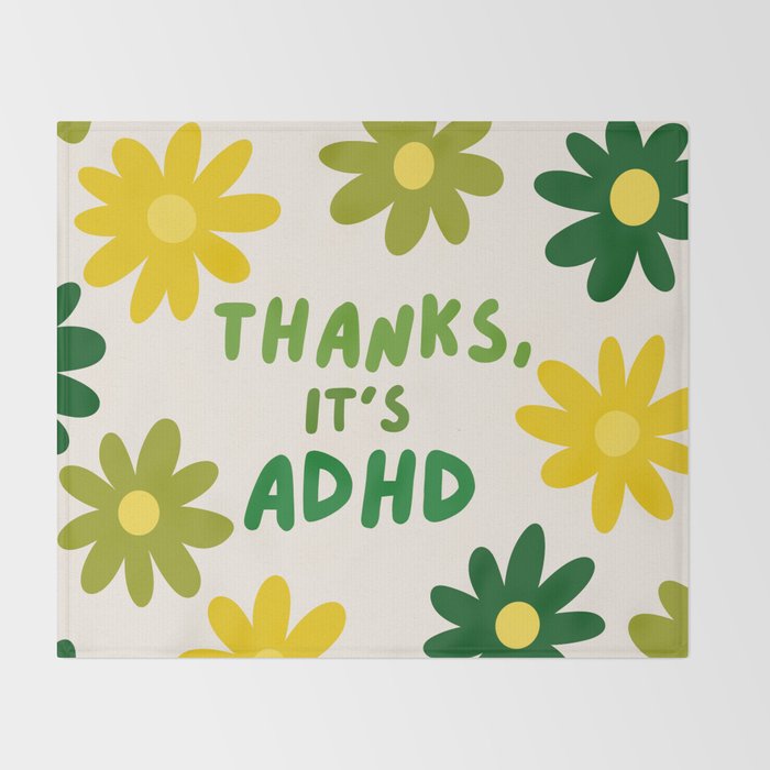 Thanks, It's ADHD Throw Blanket Gallery Image 2