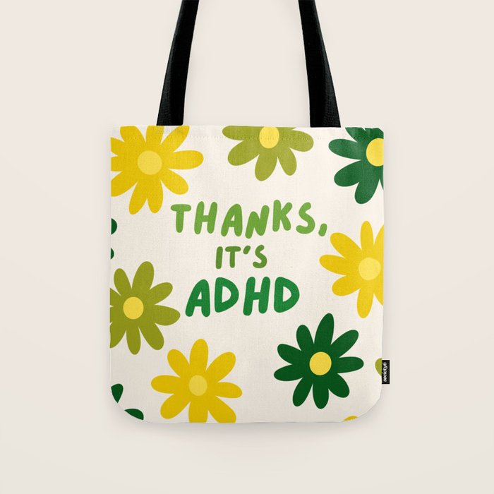 Thanks, It's ADHD Tote Bag Gallery Image 1