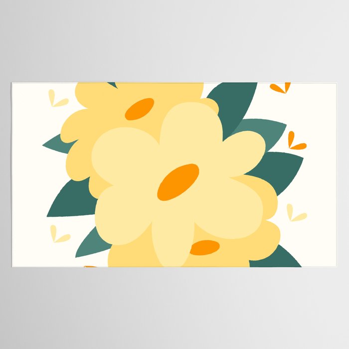 Yellow flowers Tablecloth Gallery Image 2