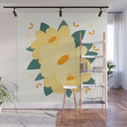 Yellow flowers Wall Mural Gallery Image 1
