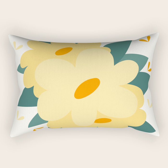 Yellow flowers Rectangular Pillow Gallery Image 1