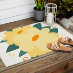 Yellow flowers Outdoor Rug Gallery Image 2
