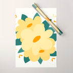 Yellow flowers Wrapping Paper Gallery Image 1