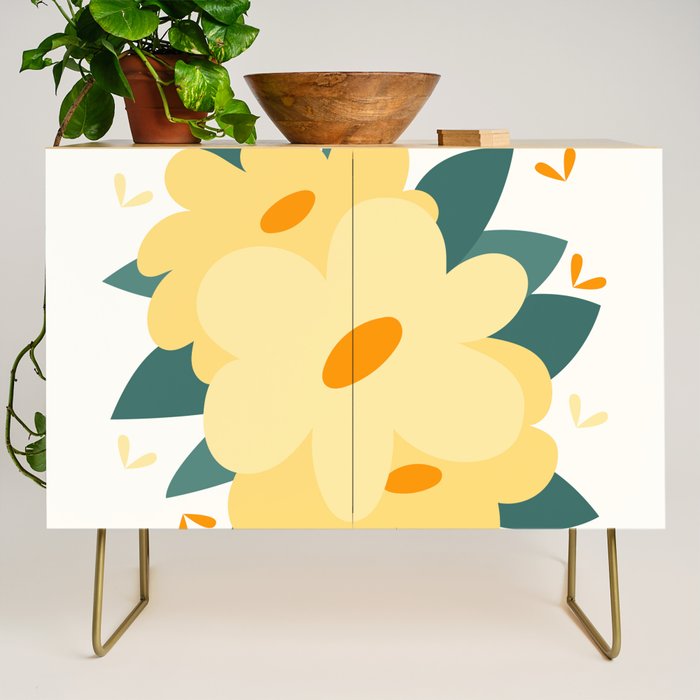 Yellow flowers Credenza Gallery Image 1