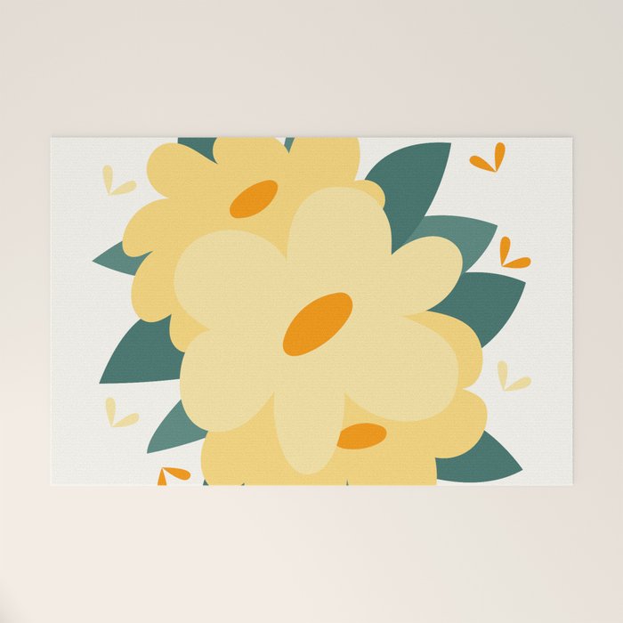 Yellow flowers Welcome Mat Gallery Image 1