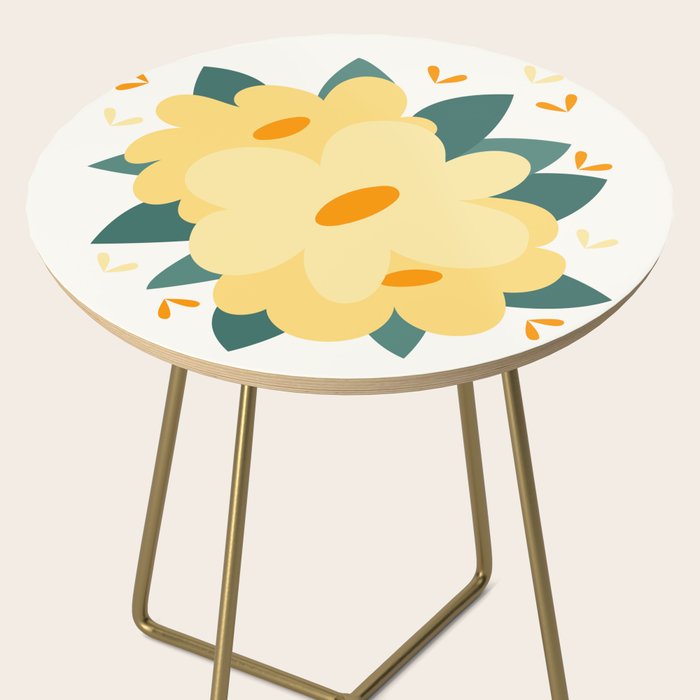 Yellow flowers Side Table Gallery Image 2