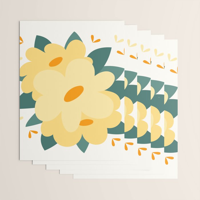 Yellow flowers Wrapping Paper Gallery Image 3