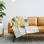 Yellow flowers Throw Blanket Gallery Image 1