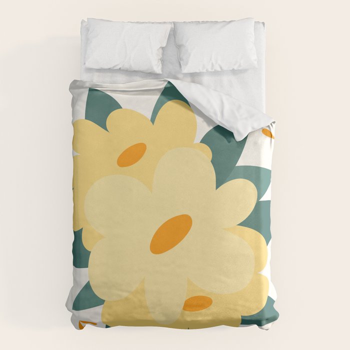 Yellow flowers Duvet Cover Gallery Image 1
