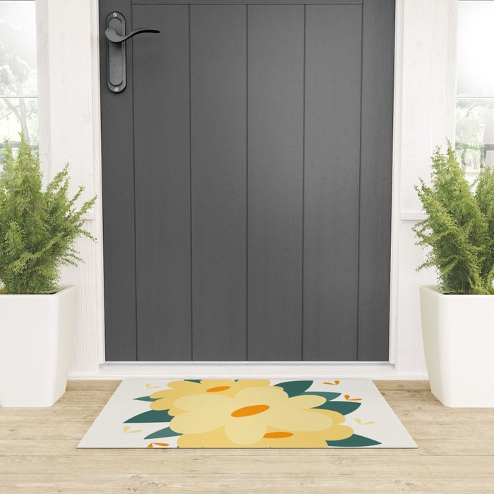 Yellow flowers Welcome Mat Gallery Image 3