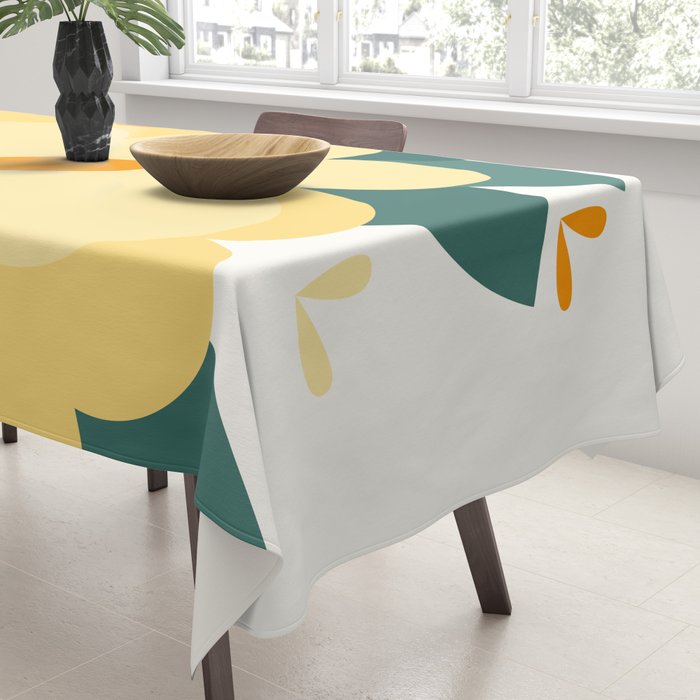 Yellow flowers Tablecloth Gallery Image 3
