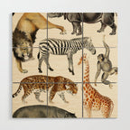 Safari Animals Collection Wood Wall Art Gallery Image 1