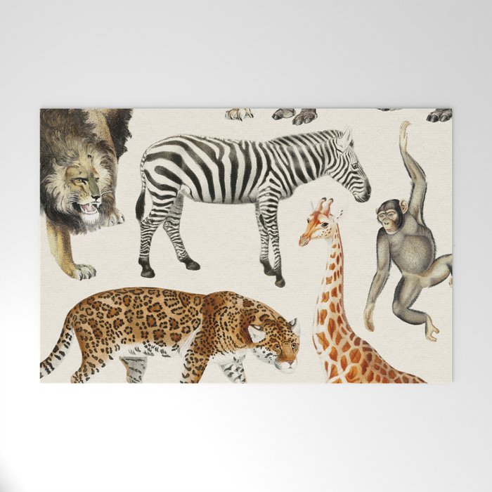 Safari Animals Collection Welcome Mat Gallery Image 1
