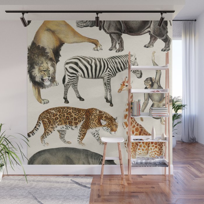 Safari Animals Collection Wall Mural Gallery Image 1