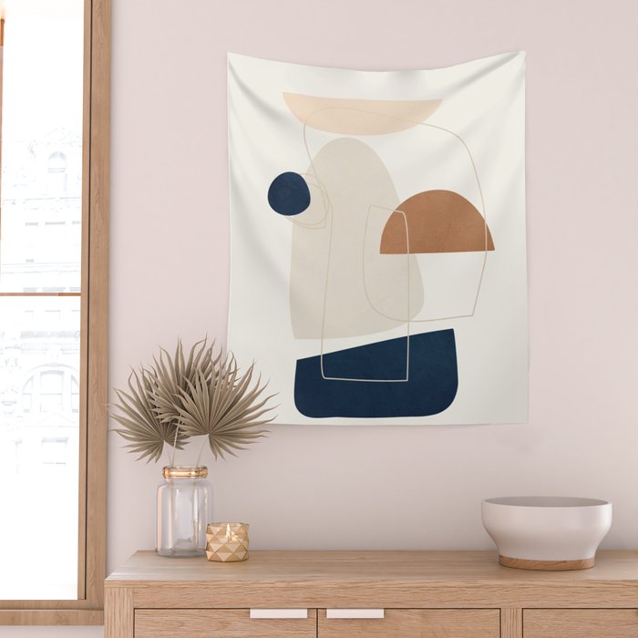 Spiraling Geometry 4 Wall Tapestry Gallery Image 2