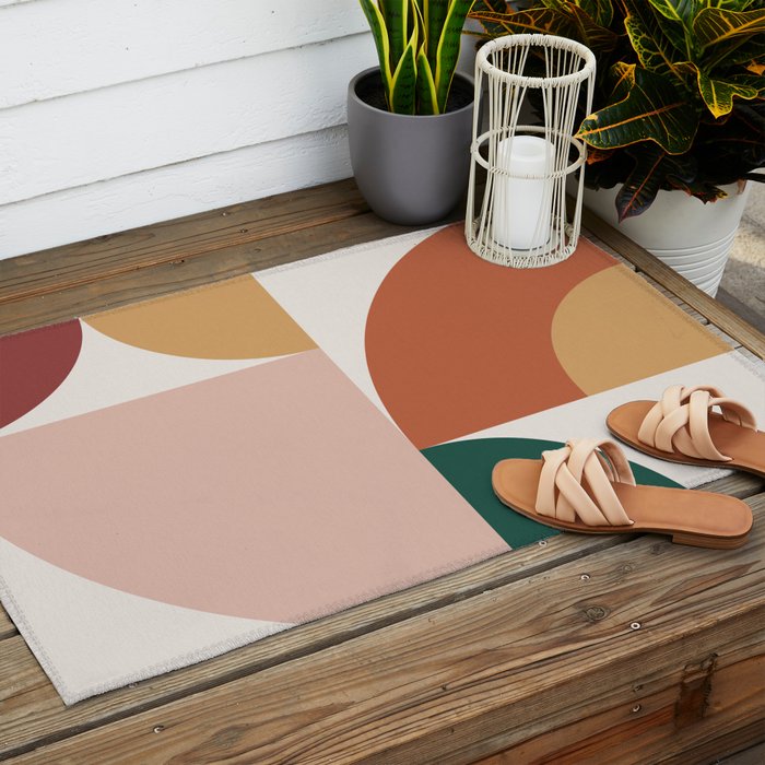 Abstract Geometric 13 Outdoor Rug Gallery Image 2
