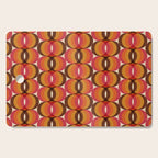 Magenta, Orange, Brown, and Ivory Retro 1960s Wavy Pattern Cutting Board Gallery Image 1