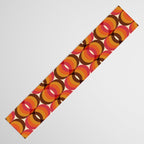 Magenta, Orange, Brown, and Ivory Retro 1960s Wavy Pattern Table Runner Gallery Image 3