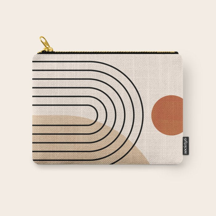 Abstraction_NEW_SUN_DAWN_MOUNTAINS_LINE_POP_ART_008B Carry All Pouch Gallery Image 1