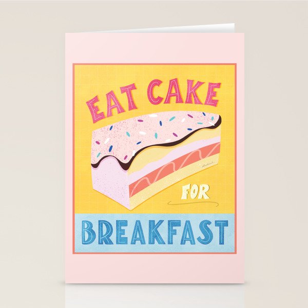 Eat Cake for Breakfast Stationery Card Gallery Image 1