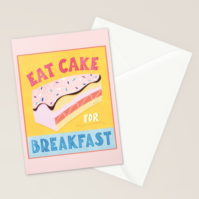 Eat Cake for Breakfast Stationery Card Gallery Image 2