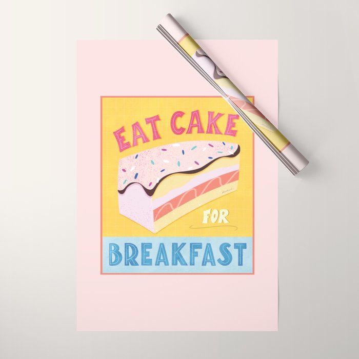 Eat Cake for Breakfast Wrapping Paper Gallery Image 1
