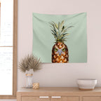 PINEAPPLE OWL Wall Tapestry Gallery Image 2