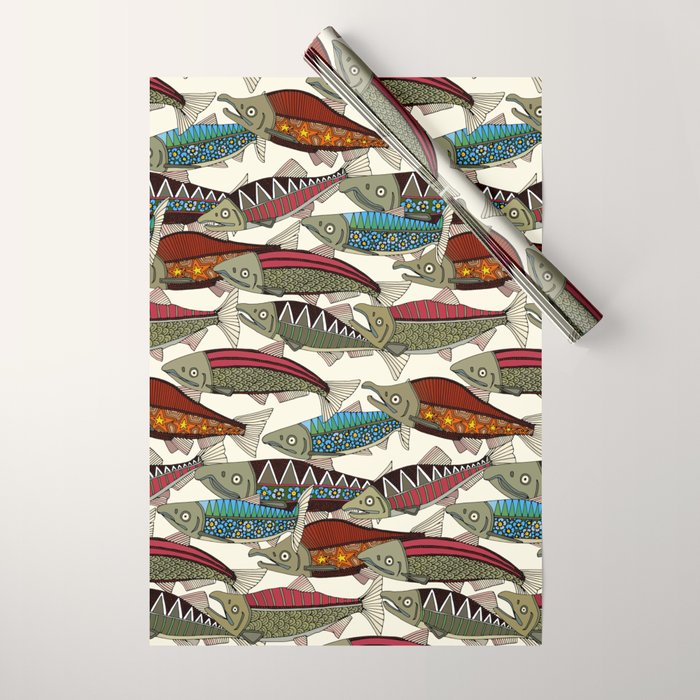 Alaskan salmon pearl Wrapping Paper