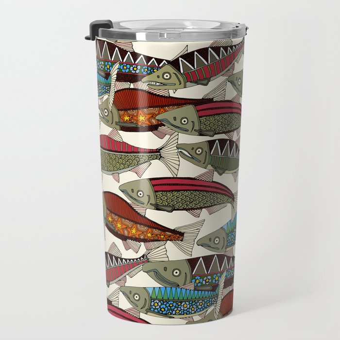 Alaskan salmon pearl Travel Mug Gallery Image 3