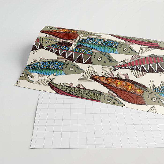 Alaskan salmon pearl Wrapping Paper Gallery Image 2
