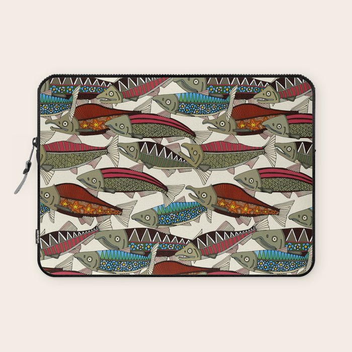Alaskan salmon pearl Laptop Sleeve Gallery Image 1