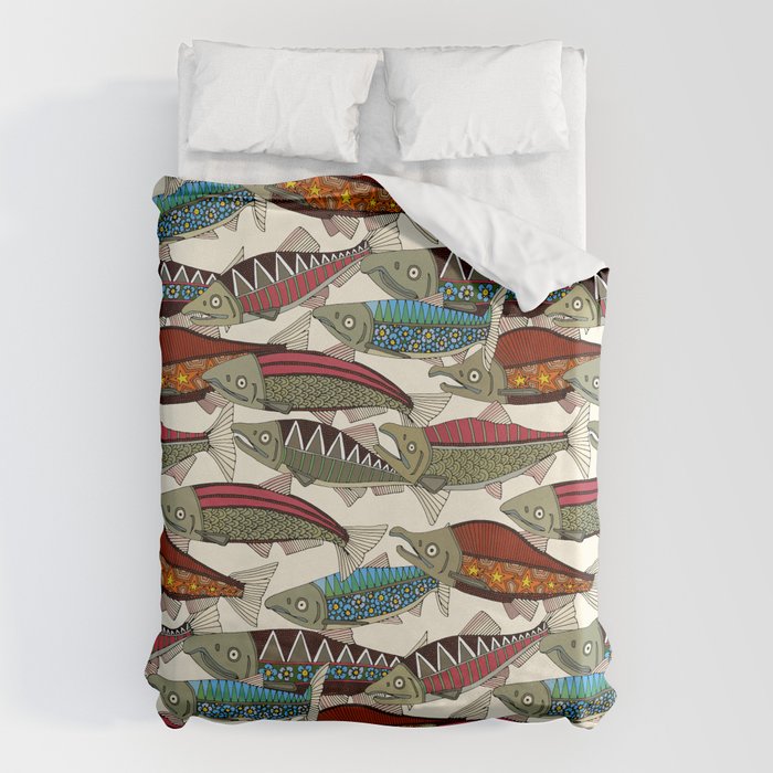 Alaskan salmon pearl Duvet Cover Gallery Image 1
