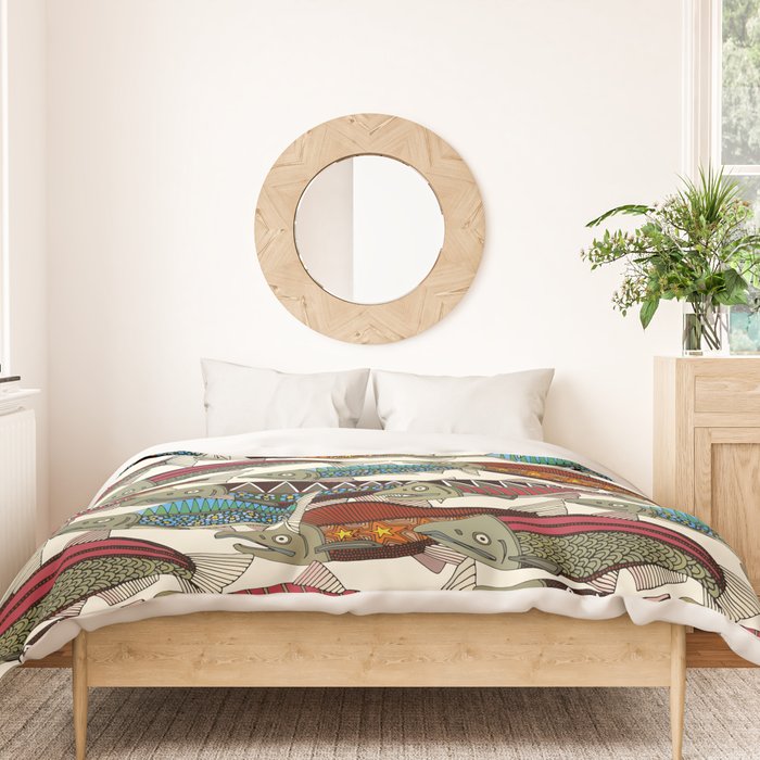 Alaskan salmon pearl Duvet Cover Gallery Image 3