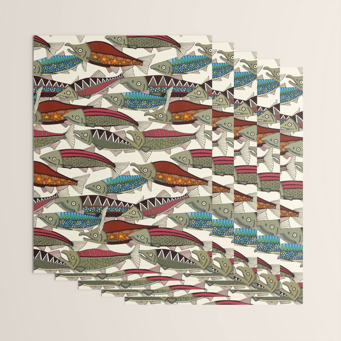 Alaskan salmon pearl Wrapping Paper Gallery Image 3