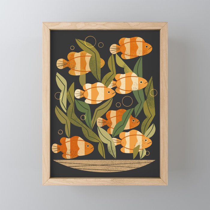 Seven Clownfish Mini Art Print Gallery Image 1