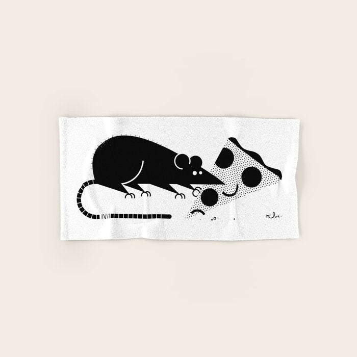 Pizza Rat Bath Towel Gallery Image 1