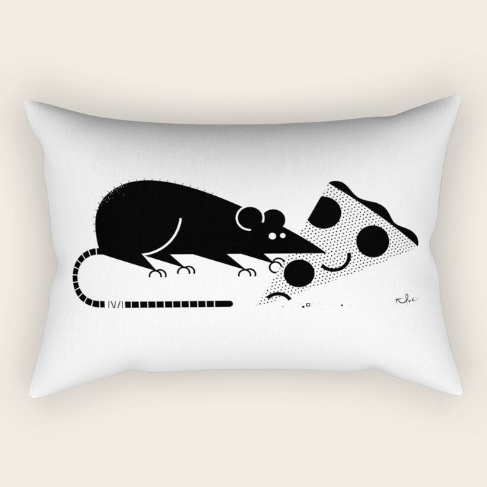 Pizza Rat Rectangular Pillow Gallery Image 1