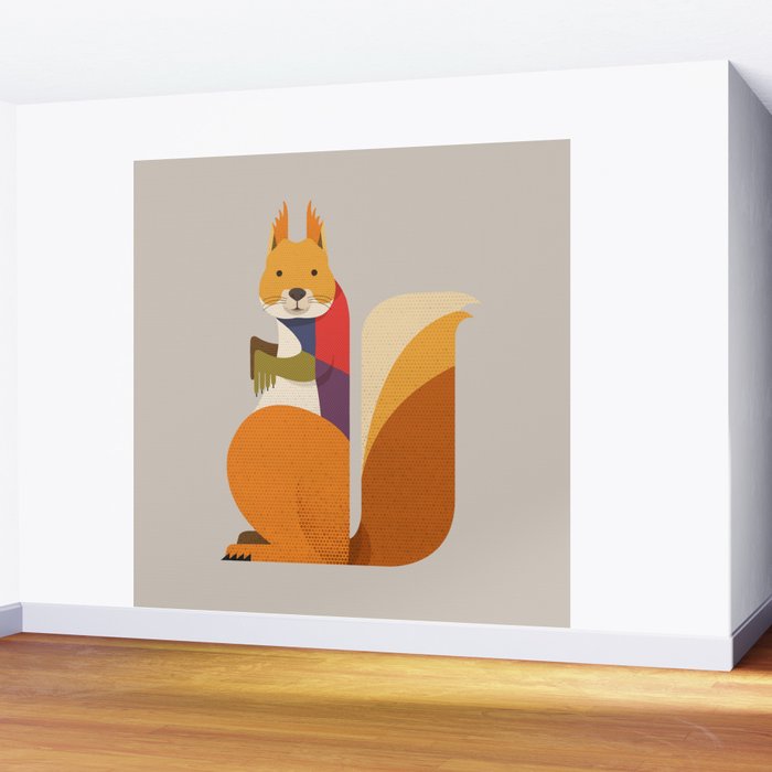 Red Squirrel Wall Mural Gallery Image 2