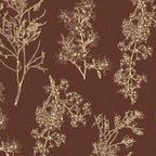 Botanical Cottage Woven Look Pattern in Dark Brown and Cream Coffee Mug Gallery Image 2