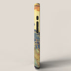 Ancient Path to Kunisada - Nature Ukiyo Landscape in Yellow, Gold, Green, Red and Orange iPhone Case Gallery Image 2