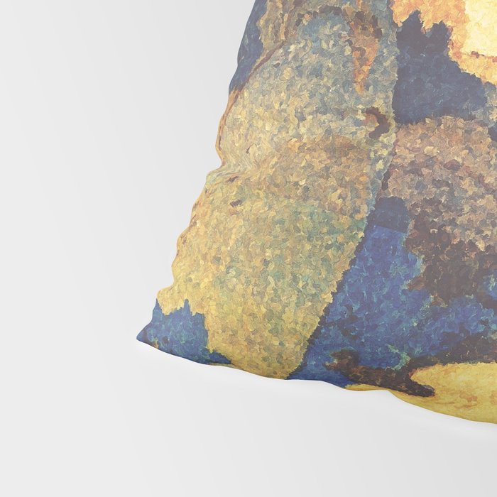 Ancient Path to Kunisada - Nature Ukiyo Landscape in Yellow, Gold, Green, Red and Orange Pillow Sham Gallery Image 4