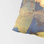 Ancient Path to Kunisada - Nature Ukiyo Landscape in Yellow, Gold, Green, Red and Orange Pillow Sham Gallery Image 4