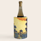 Ancient Path to Kunisada - Nature Ukiyo Landscape in Yellow, Gold, Green, Red and Orange Wine Chiller Gallery Image 3