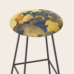 Ancient Path to Kunisada - Nature Ukiyo Landscape in Yellow, Gold, Green, Red and Orange Stool Gallery Image 2