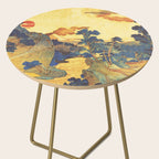 Ancient Path to Kunisada - Nature Ukiyo Landscape in Yellow, Gold, Green, Red and Orange Side Table Gallery Image 2