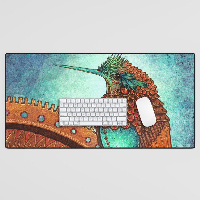 Clockwork Hummingbird Desk Mat Gallery Image 1